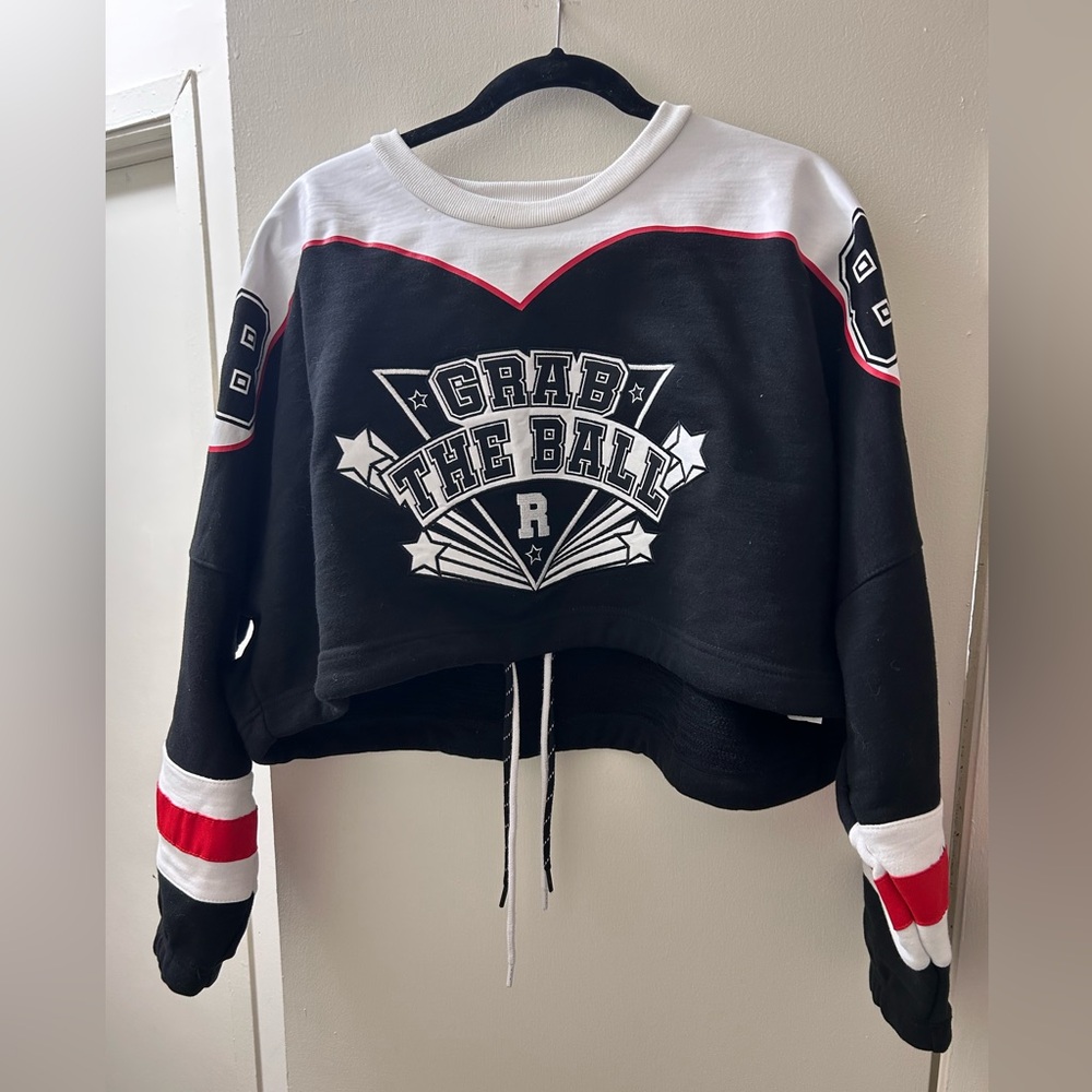 Large Cropped "Grab The Ball" Sweatshirt